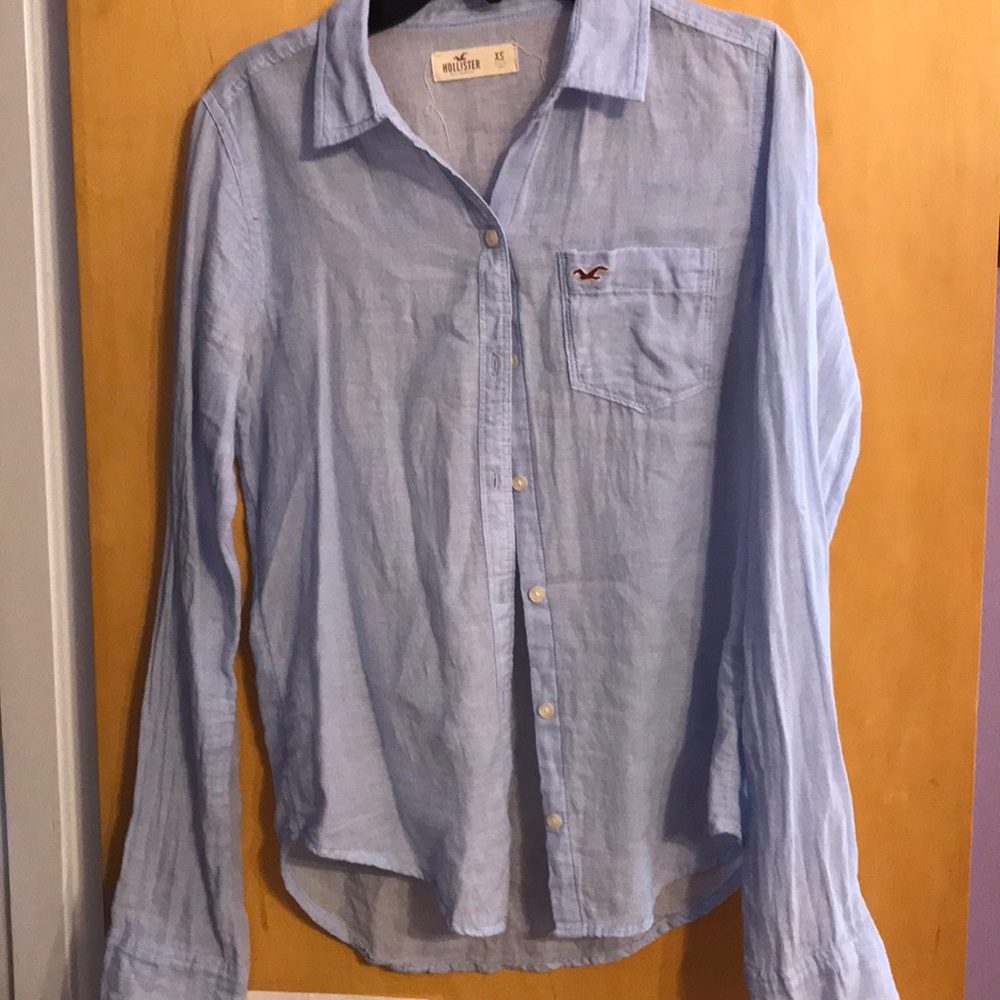 Blue Hollister Button-Up
